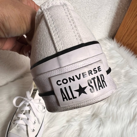 Converse All Star White Canvas Shoes - Picture 8 of 10